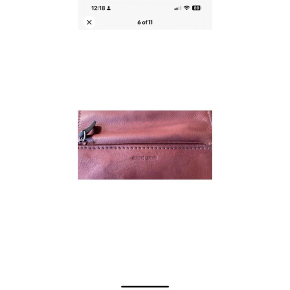 Fossil Genuine Leather Brown Trifold ID Envelope Wallet Snap Closure Vintage - Picture 6 of 11